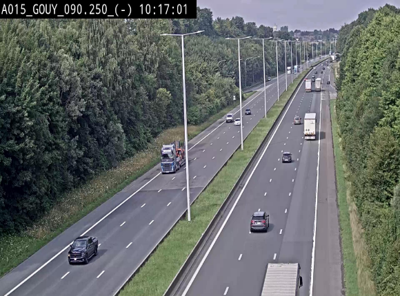 Webcam autoroute Belgique - Gouy-lez-piéton - E42 - BK 90.3