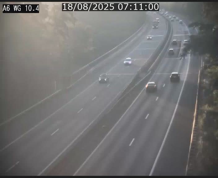 Traffic live webcam Luxembourg Mamer - A6 - BK 10.4 - direction Luxembourg/France/Allemagne