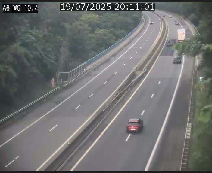 Traffic live webcam Luxembourg Mamer - A6 - BK 10.4 - direction Luxembourg/France/Allemagne