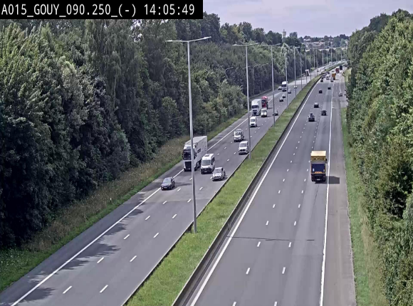 Webcam autoroute Belgique - Gouy-lez-piéton - E42 - BK 90.3
