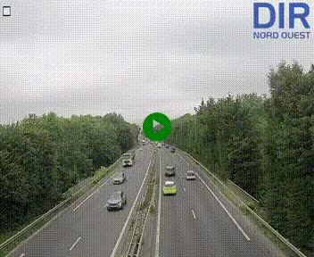 Webcam sur le périphérique de Caen (N814) à l'est de la ville, à Mondeville hauteur de la sortie 2, Presqu'île-Rives de l'Orne, au bout de l'autoroute A13