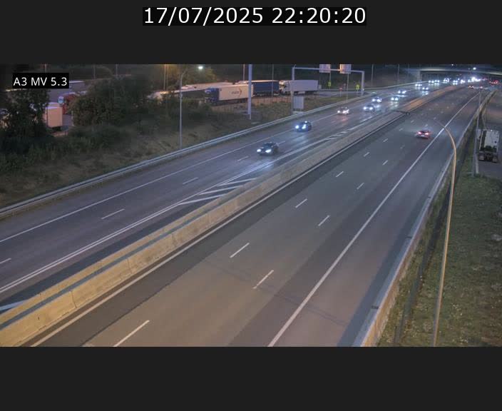 Webcam à l'Aire de Berchem au Luxembourg sur l'A3. Vue orientée vers la France