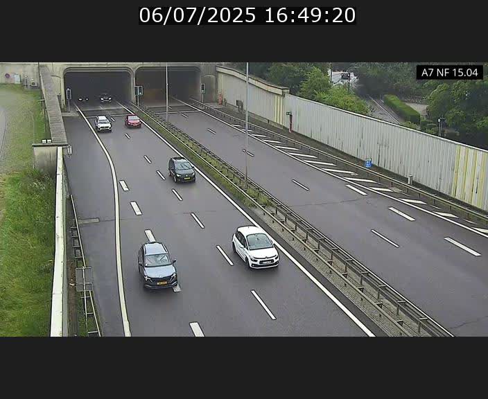 Caméra trafic Luxembourg - A7, Tunnel Mersch, entrée sud, direction Ettelbruck