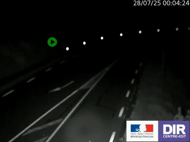 Webcam sur le col Pin Bouchain, vue orientée vers Roanne, en provenance de Lyon sur la nationale 7 (N7)