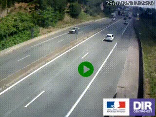 Caméra autoroutière sur l'A47 à hauteur de Givors, a proximité de Lyon. La webcam est orientée vers Lyon