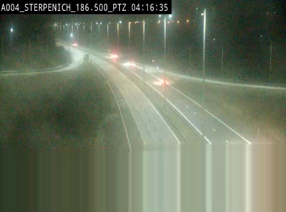 Webcam E411 à Sterpenich en Belgique près de la frontière du Luxembourg. Vue orientée vers Bruxelles