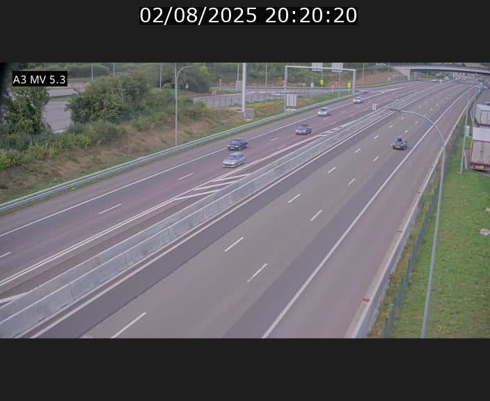 Webcam à l'Aire de Berchem au Luxembourg sur l'A3. Vue orientée vers la France