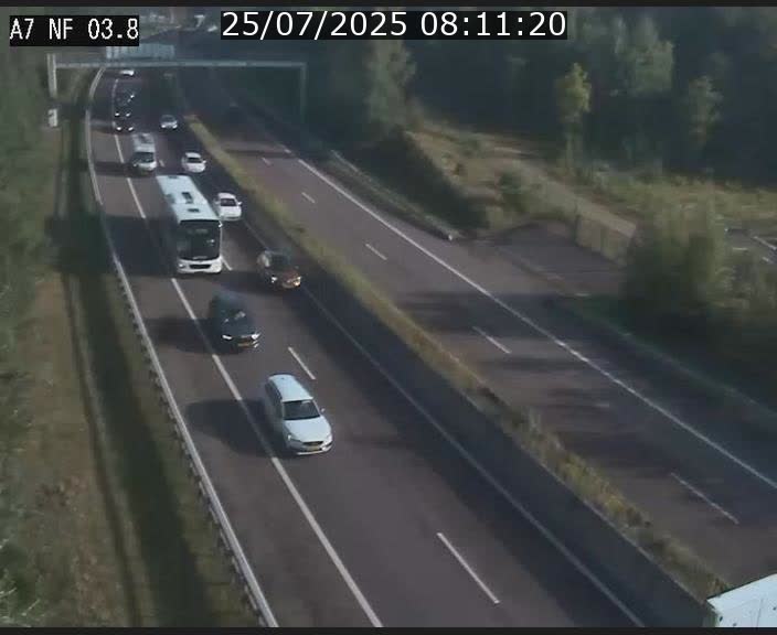 Webcam autoroute A7 au Luxembourg à la sortie du Tunnel Stafelter vers le Nord