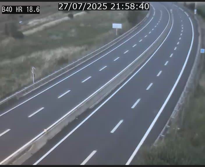 Webcam sur la route de liaison entre Micheville et Esch-Belval à la frontière entre le Luxembourg et la France. Vue orientée vers la Lorraine.
