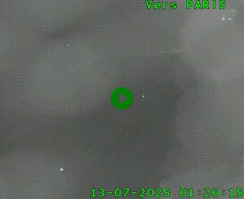 Caméra routière sur l'autoroute A20 au nord de Limoges, à la jonction avec la N520. Vue orientée vers Paris