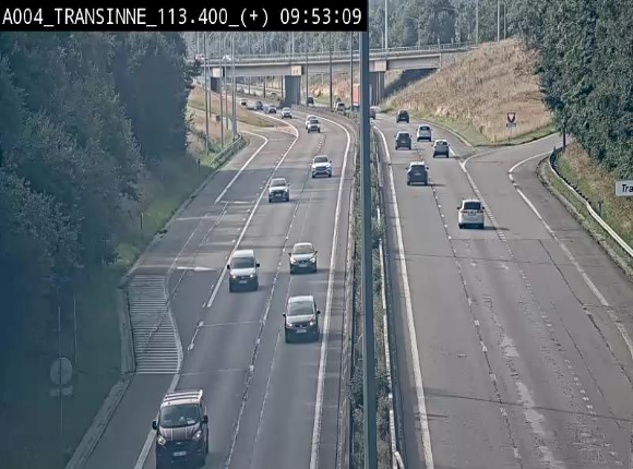 Webcam dans les Ardennes sur l'E411 à hauteur de Transinne. Vue orientée vers le sud de la Belgique