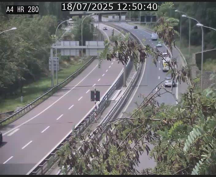 Webcam traffic A4 Luxembourg - BK 0.2 - P+R Bouillon (direction Luxembourg)