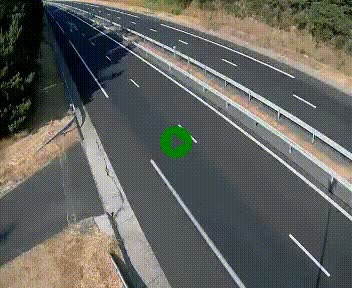 Caméra autoroute A75 à hauteur du col des Issartets en direction de Montpellier