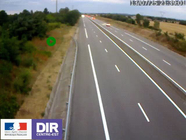 Webcam sur le contournement de Valence, sur la Nationale 7, à la jonction avec la N532, caméra orientée vers Grenoble