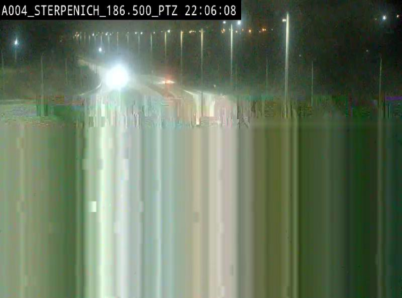 Webcam E411 à Sterpenich en Belgique près de la frontière du Luxembourg. Vue orientée vers Bruxelles