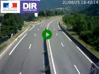 Caméra sur la Nationale 90 (N90) à La Léchère, en direction et à proximité d'Albertville