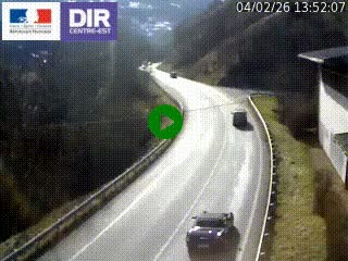 Caméra trafic sur la N90 à Bourg-Saint-Maurice, en provenance d'Aoste et en direction d'Albertville