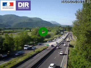 Caméra trafic à Meylan sur la Rocade-Sud de Grenoble en direction d'Aix-en-Provence