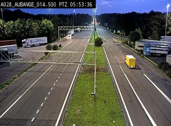 Webcam autoroute Belgique - Aubange - A28 direction Arlon - BK 14