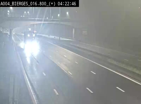 Webcam à Wavre, à hauteur de la sortie 5 Bierges. Vue orientée vers Namur