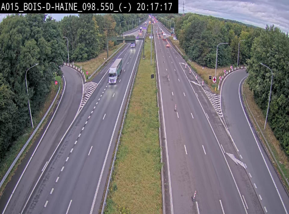 Webcam autoroute Belgique - Bois d'Haine - E42 - BK 98.6