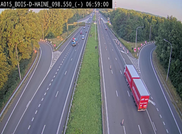 Webcam autoroute Belgique - Bois d'Haine - E42 - BK 98.6
