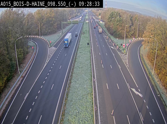 Webcam autoroute Belgique - Bois d'Haine - E42 - BK 98.6