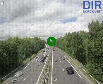 Webcam sur le périphérique de Caen (N814) à l'est de la ville, à Mondeville hauteur de la sortie 2, Presqu'île-Rives de l'Orne, au bout de l'autoroute A13