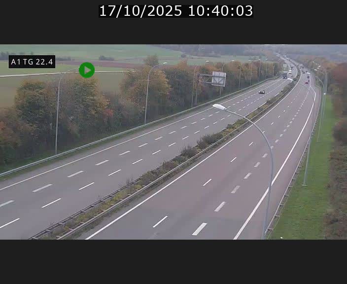 Traffic live webcam Luxembourg Flaxweiler - A1 direction Luxembourg - BK 22.4