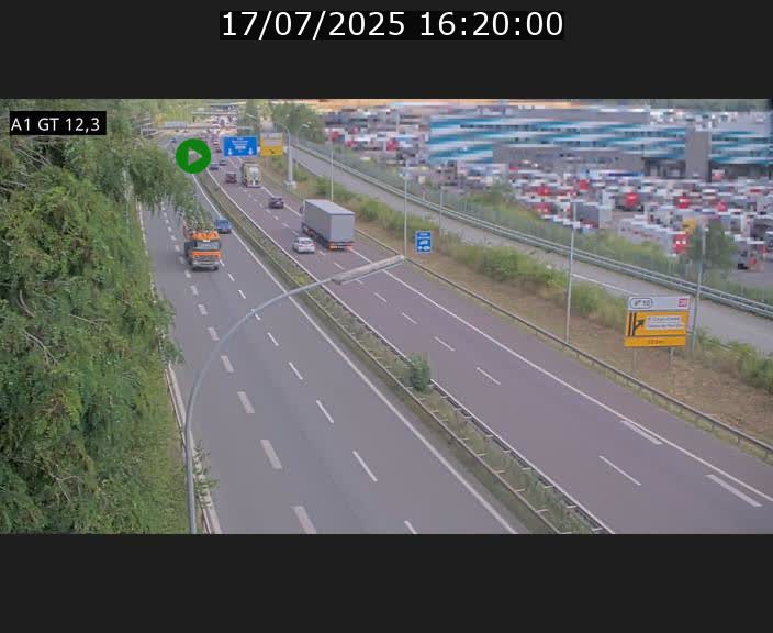 Traffic live webcam Luxembourg Senningerberg - A1 direction Allemagne - BK 12.3