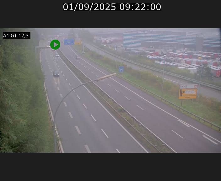 Traffic live webcam Luxembourg Senningerberg - A1 direction Allemagne - BK 12.3