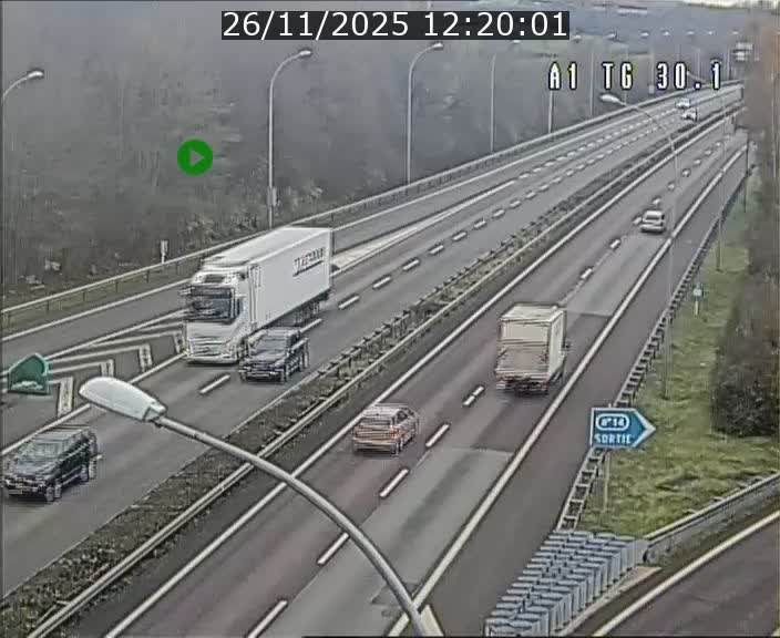 Traffic live webcam Luxembourg Grevenmacher - A1 direction Luxembourg - BK 30.1