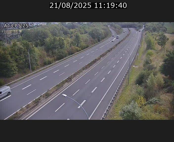 Traffic live webcam Luxembourg Frisange - A13 direction Allemagne - BK 26