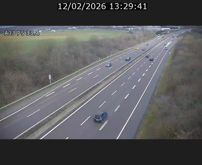 Webcam trafic sur A13 à hauteur de Mondorf-les-Bains en direction d'Altwies