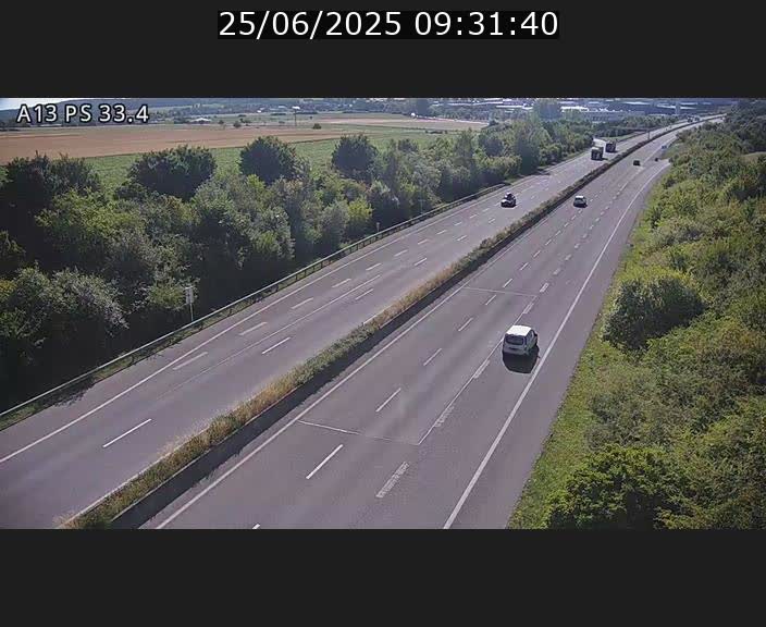 Webcam trafic sur A13 à hauteur de Mondorf-les-Bains en direction d'Altwies