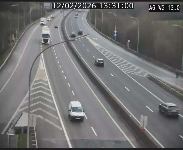Traffic live webcam Luxembourg Mamer - A6 - BK 13 - direction Luxembourg/France/Allemagne