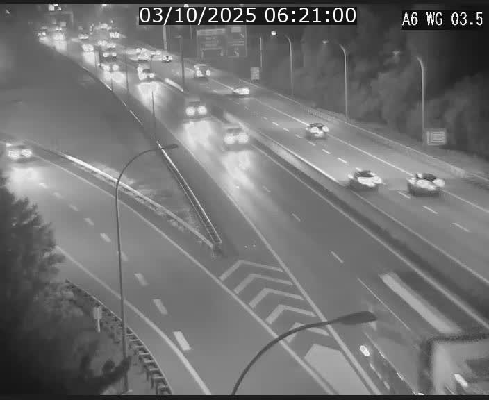 Traffic live webcam Luxembourg - Croix de Cessange - A6 - BK 3.5 - direction France/Allemagne