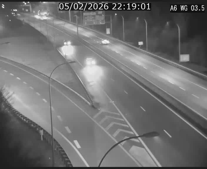 Traffic live webcam Luxembourg - Croix de Cessange - A6 - BK 3.5 - direction France/Allemagne