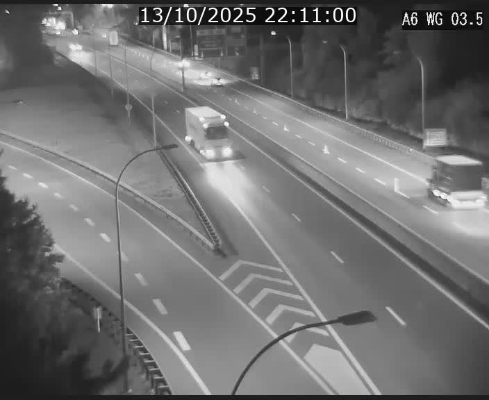 Traffic live webcam Luxembourg - Croix de Cessange - A6 - BK 3.5 - direction France/Allemagne
