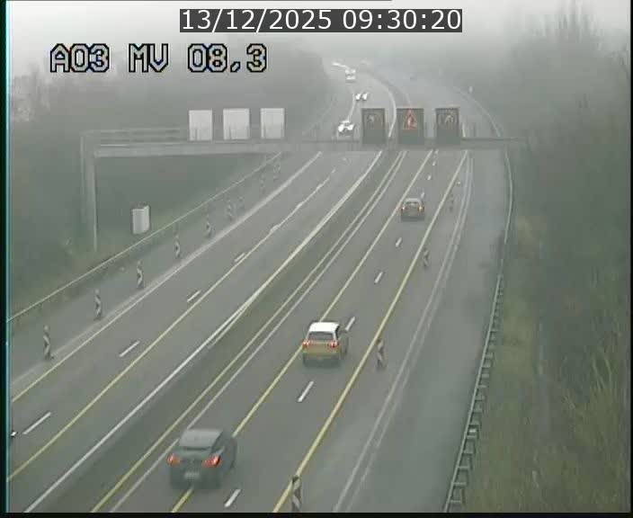 Webcam Autoroute après la Croix de Bettembourg en direction de Luxembourg sur l'A3