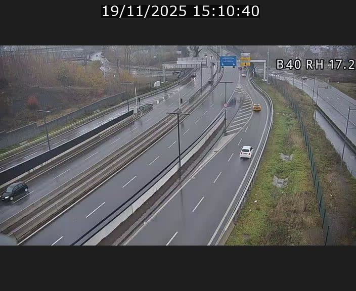 Webcam sur le contournement d'Esch Belval à hauteur de la sortie Université de Luxembourg. Vue orientée vers Luxembourg