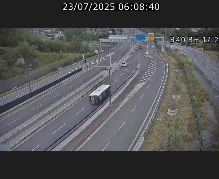 Webcam sur le contournement d'Esch Belval à hauteur de la sortie Université de Luxembourg. Vue orientée vers Luxembourg