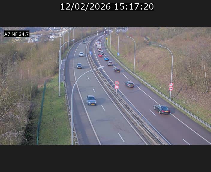 Caméra trafic Luxembourg - A7, Schieren direction Mersch
