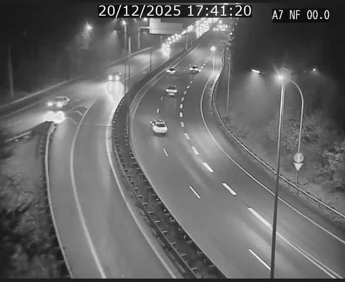 Caméra autoroute Luxembourg A7 - Echangeur A1/A7 Grünewald direction Tunnel Stafelter