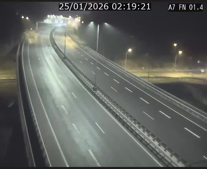 Caméra autoroute Luxembourg A7 - Tunnel Stafelter - direction Echangeur Grünewald