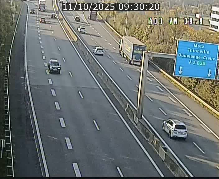 Webcam Autoroute à la Croix de Bettembourg - A3 - BK 9.9 - direction France
