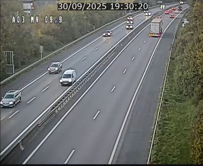 Webcam Autoroute à la Croix de Bettembourg - A3 - BK 9.9 - direction Luxembourg-Ville