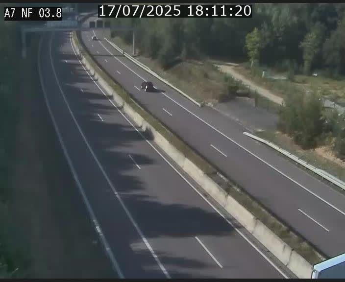 Webcam autoroute A7 au Luxembourg à la sortie du Tunnel Stafelter vers le Nord