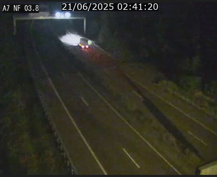 Webcam autoroute A7 au Luxembourg à la sortie du Tunnel Stafelter vers le Nord