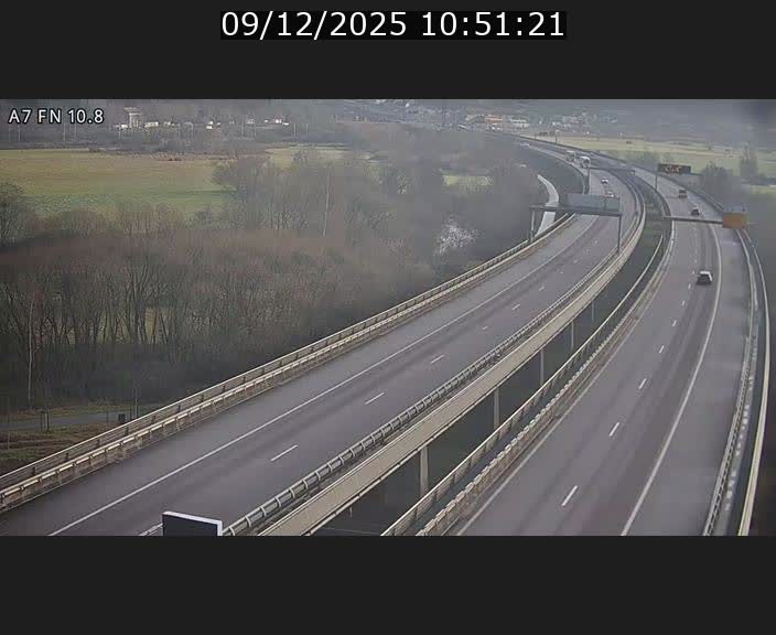 Caméra trafic Luxembourg - A7, Tunnel Gousselerbierg, sortie sud, direction rond-point Lorentzweiler (BK 10.8)